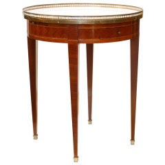 Fine Louis XVI Style Rosewood and Marble Bouillotte Table