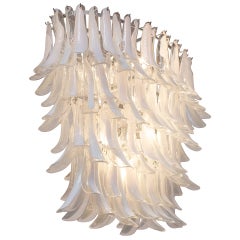 Grand Oval Murano "Selle" Glass Chandelier