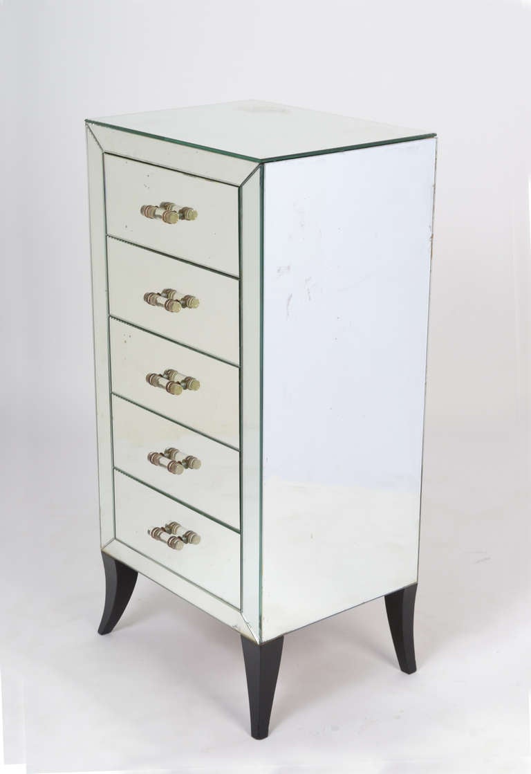 French Vintage Mirrored Chiffonier