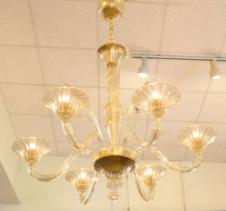 A beautiful Murano glass chandelier with 