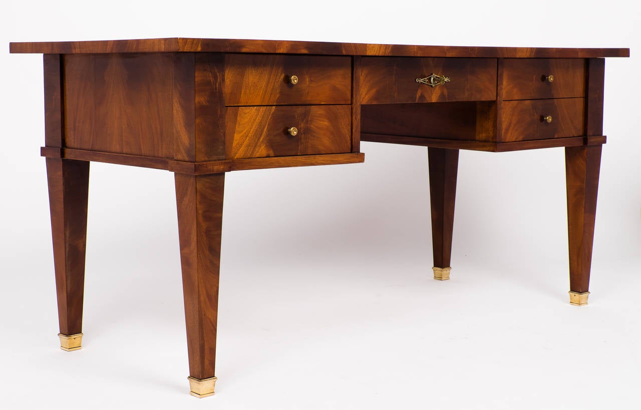 Grand French Directoire Mahogany Desk In Good Condition In Austin, TX