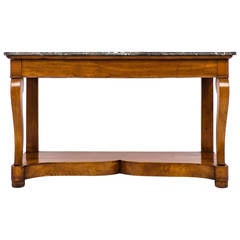 French Restauration Marble-Top Console Table
