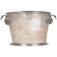Antique Swan "Champagne Taittinger" Bucket