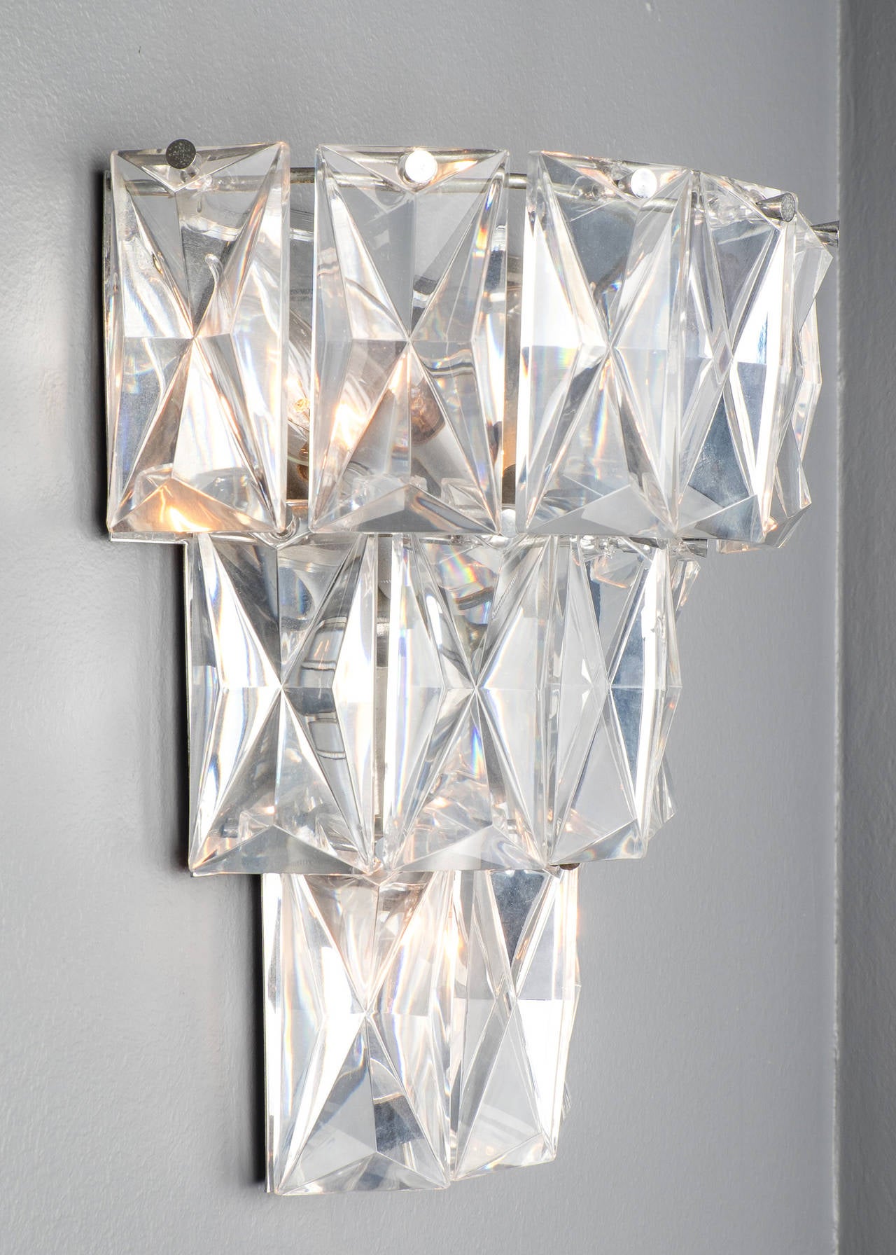 Baccarat Crystal Wall Sconce at 1stdibs