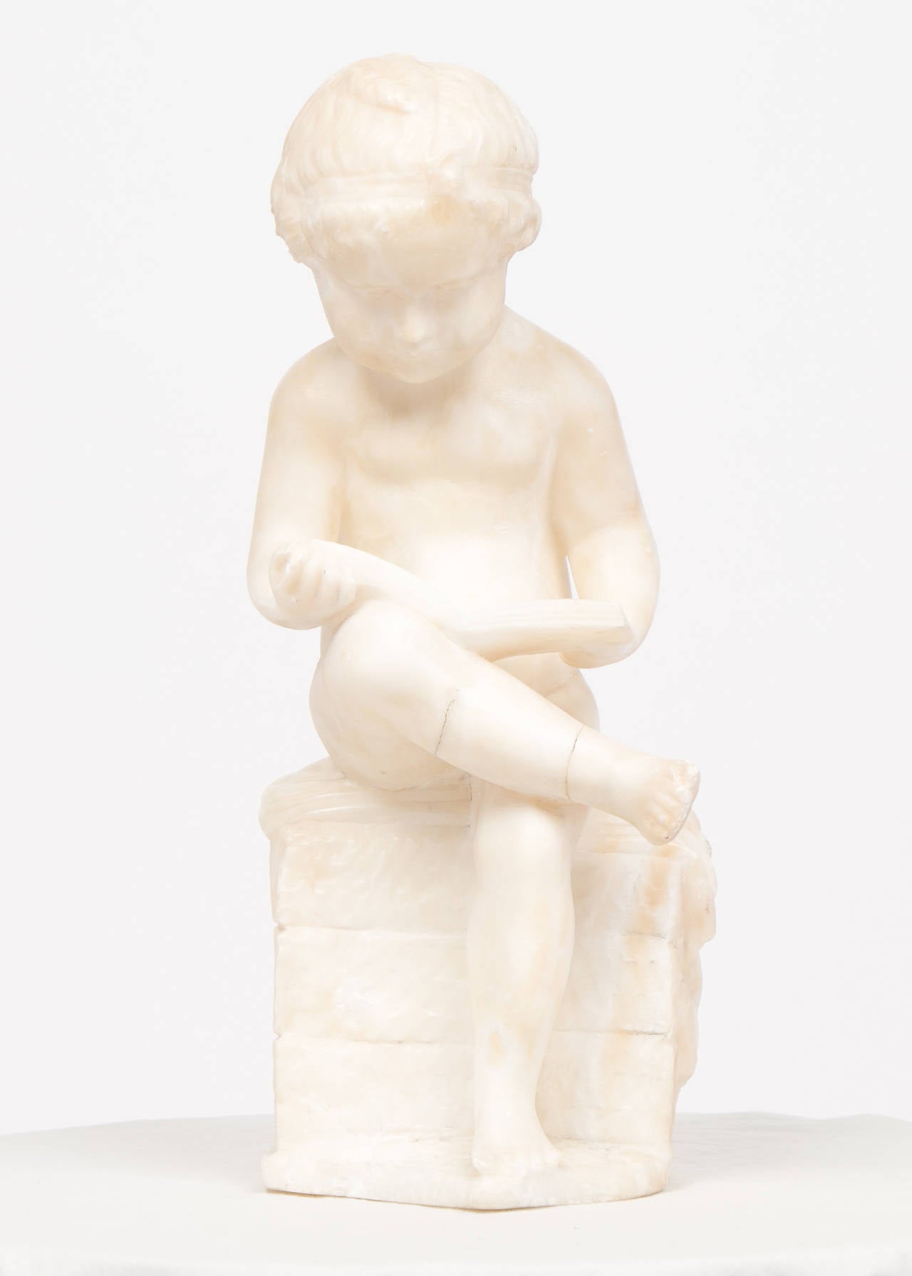 Carved Italian 19th Century Sculpture of Alabaster after 