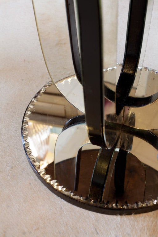 French Art Deco Mirrored Side Table 6