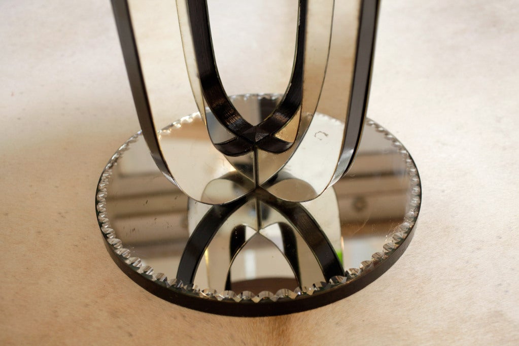 French Art Deco Mirrored Side Table 5