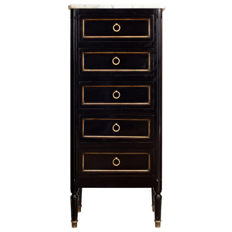 Louis XVI Ebonized Mahogany Chiffonier