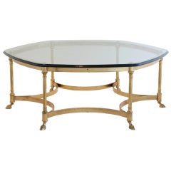French Gilt Brass Coffee Table