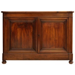 French 19th Century Solid Walnut Buffet