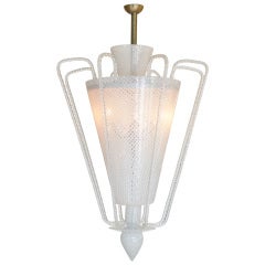 Rare Murano Glass Lantern Chandelier