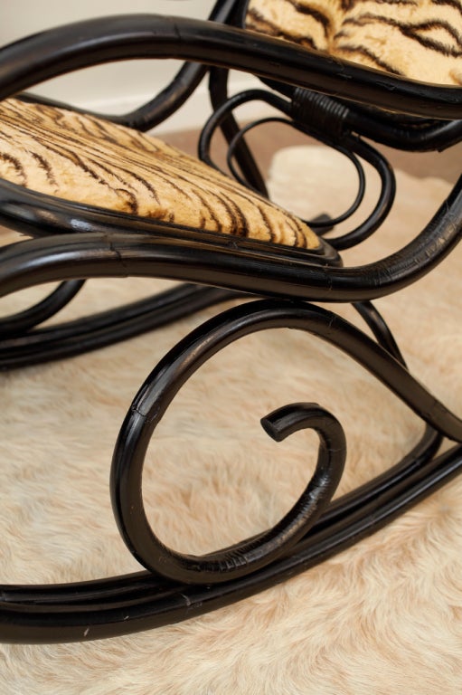 Ebonized Bamboo Rocking Chair by Thonet 6