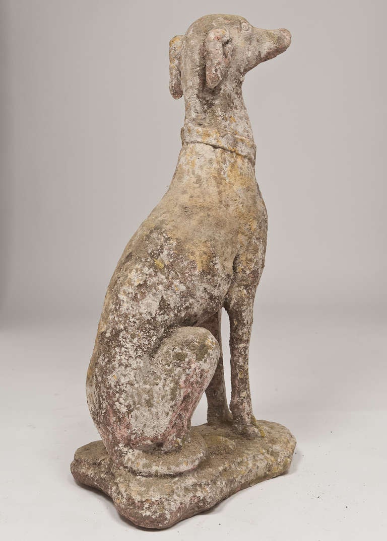 stone greyhound statue