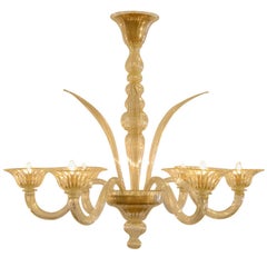 Murano Glass "Polvera D'oro" Chandelier