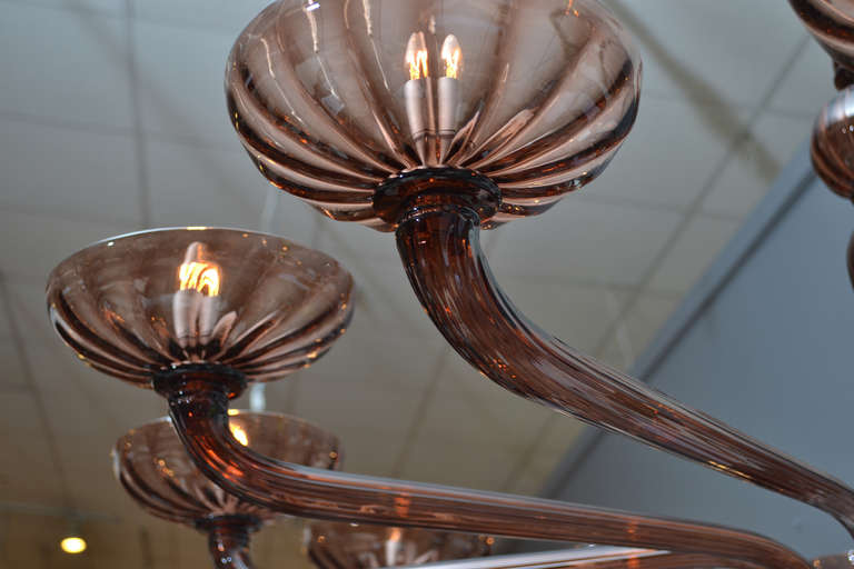 Garnet Murano Glass Chandelier 3