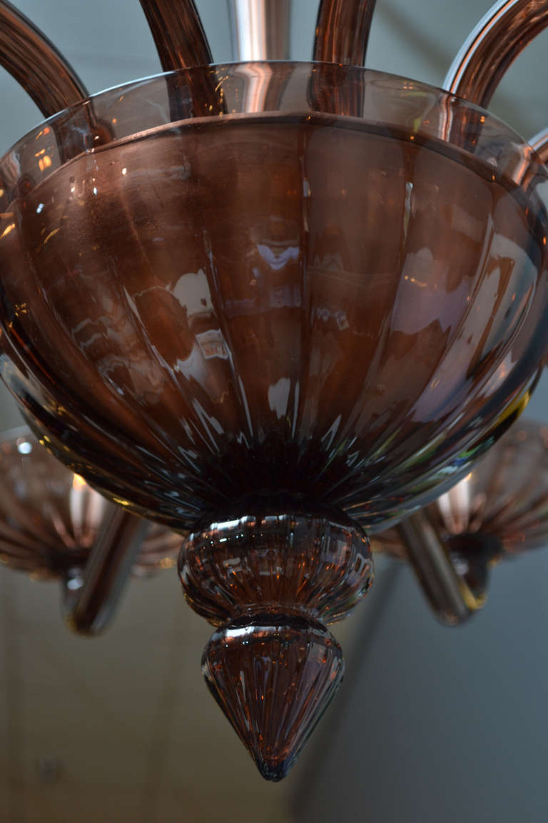 Garnet Murano Glass Chandelier 5