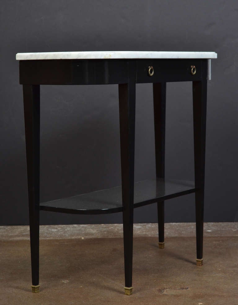 French Neoclassical  Marble Top Console Table