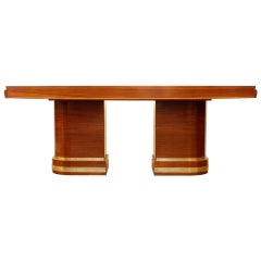 Art Deco Mahogany Dining Table from French Cruise Liner