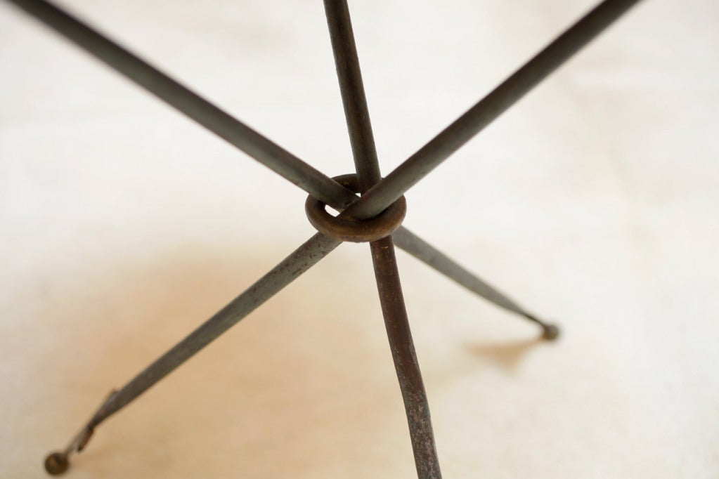 French Antique Hand Hammered Tripod Table 4