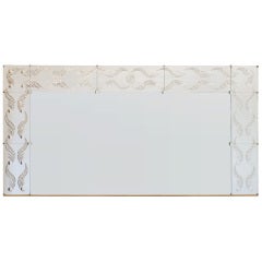 Fabulous Venetian Mirror with Etched Mirror Frame