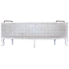 Vintage Perforated Metal Curved Jardiniere by Mategot