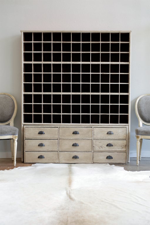 Rare Antique Printer's Cabinet