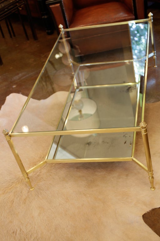 Maison Bagues Brass & Glass Coffee Table 1