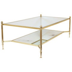 Maison Bagues Brass & Glass Coffee Table