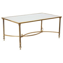 Art Deco Brass & Glass Coffee Table