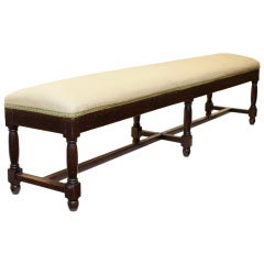 Louis Philippe Period Solid Oak Bench