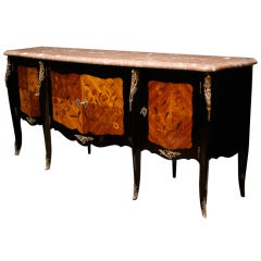 French Louis XV Marble Top Rosewood Buffet from "Revèl"
