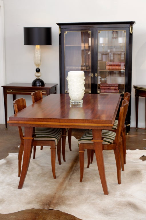 French Art Deco Dining Table "a l'Etrusque" with Leaves