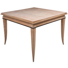 Art Deco Cerused Oak Game Table