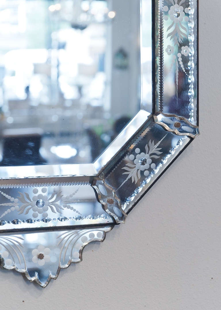 Antique Venetian Glass Mirror 2