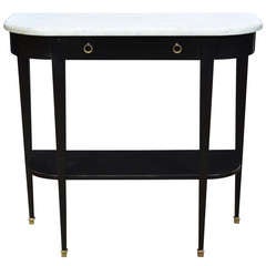 French Neoclassical  Marble Top Console Table