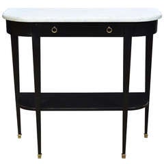 Antique French Neoclassical  Marble Top Console Table