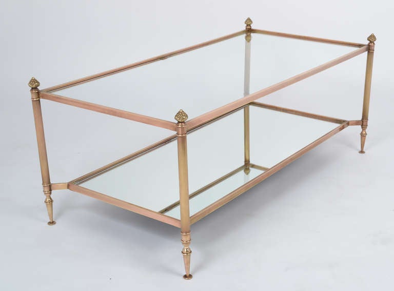 Mid-20th Century Vintage Maison Bagues Brass Coffee Table