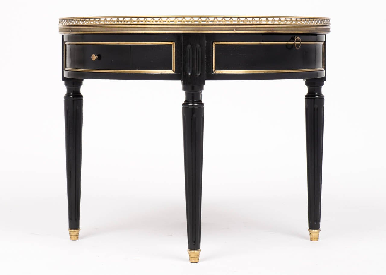 Early 20th Century French Louis XVI Marble-Top Bouillotte Table