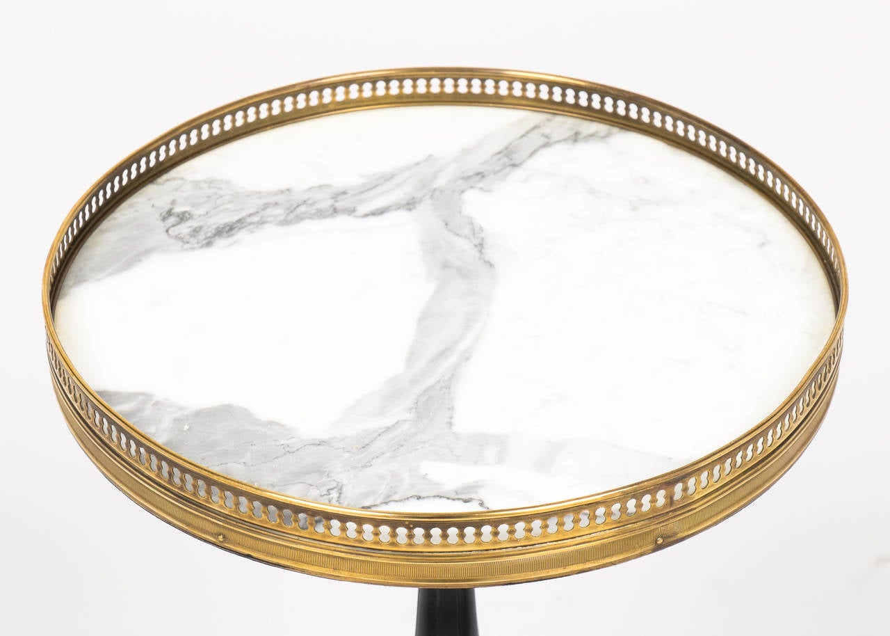 Louis XVI Marble-Top Tripod Side Table 1