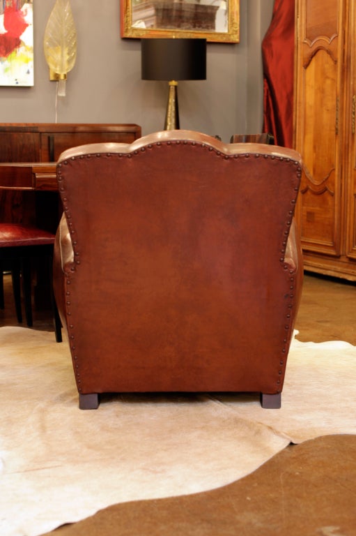 Art Deco Period Leather Club Chair 1