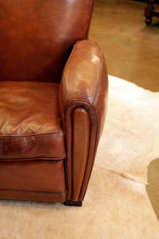 Art Deco Period Leather Club Chair 3