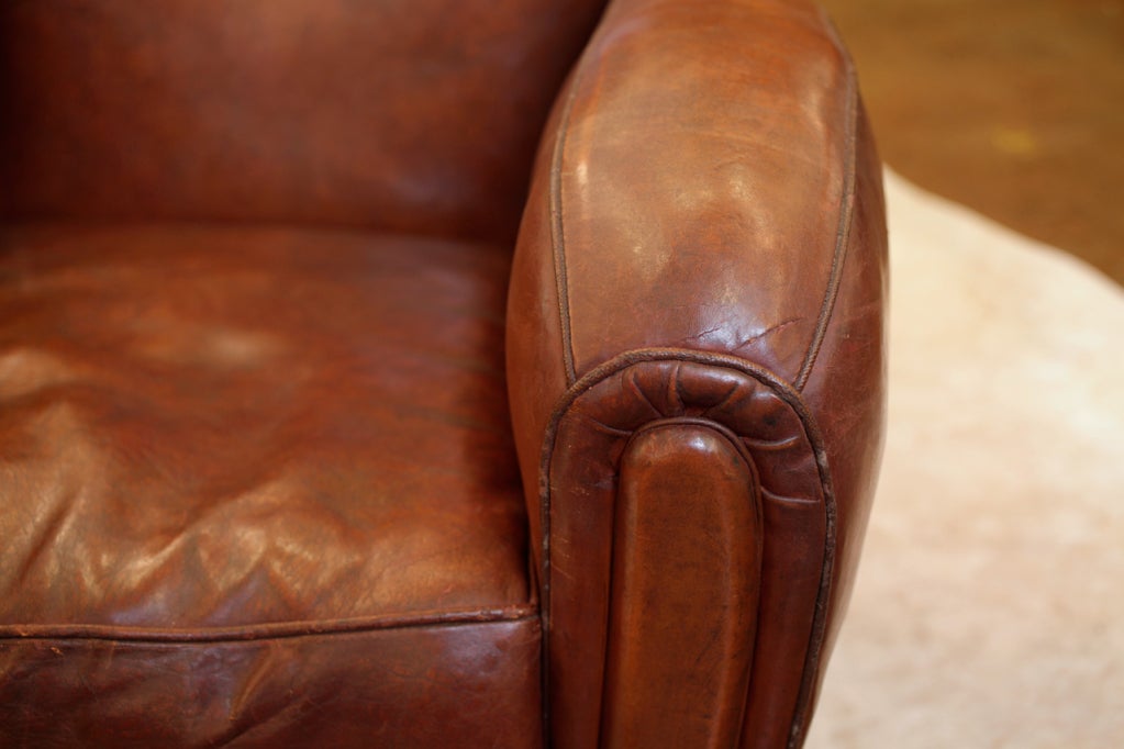 Art Deco Period Leather Club Chair 4
