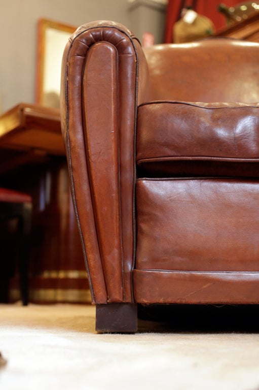 Art Deco Period Leather Club Chair 5