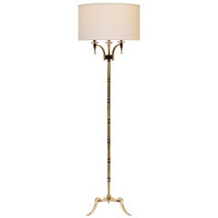 French Maison Charles Brass & Lucite Floor Lamp