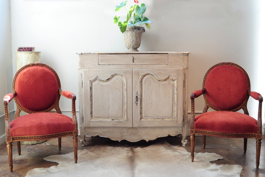 French Louis XV Hand Painted Buffet