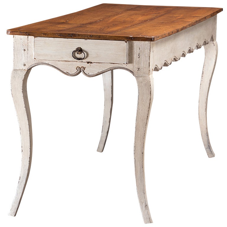 French Louis XV Blonde Oak Farm Table