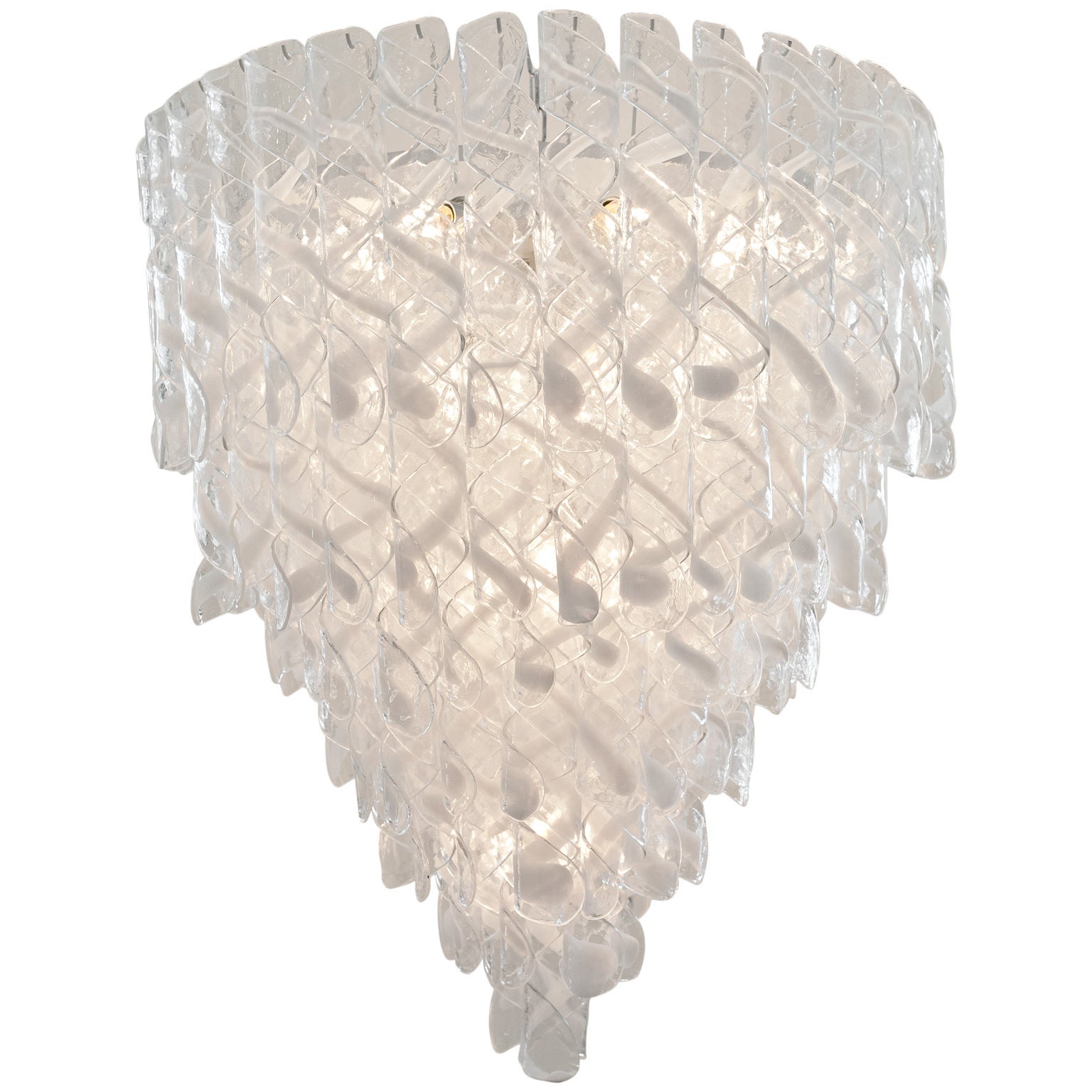 Murano Glass "Torciglione" Chandelier For Sale