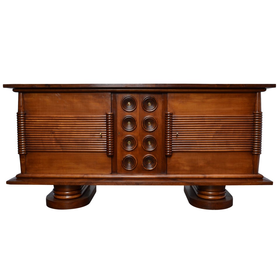French Solid Walnut Buffet by Chaleyssin
