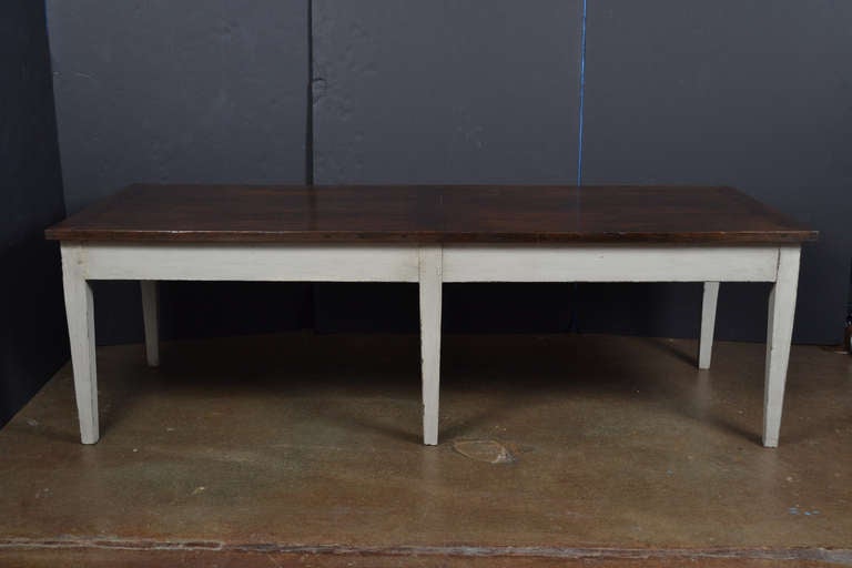 French Antique Solid Oak Refectory Table In Good Condition In Austin, TX
