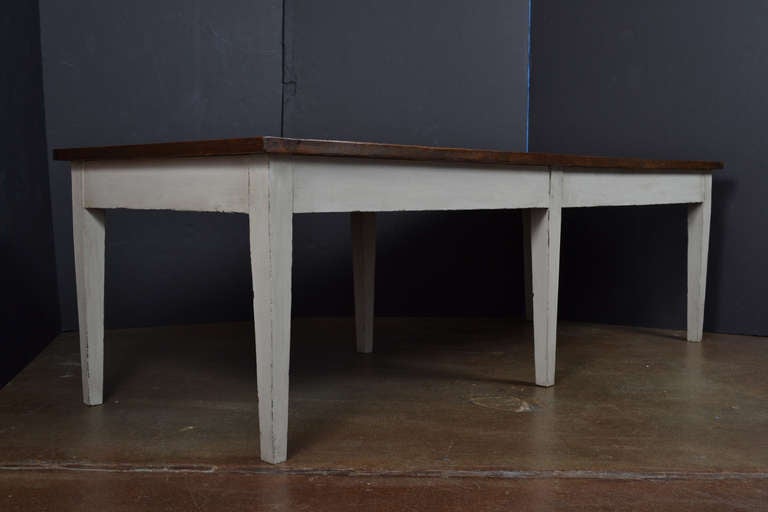 French Antique Solid Oak Refectory Table 1